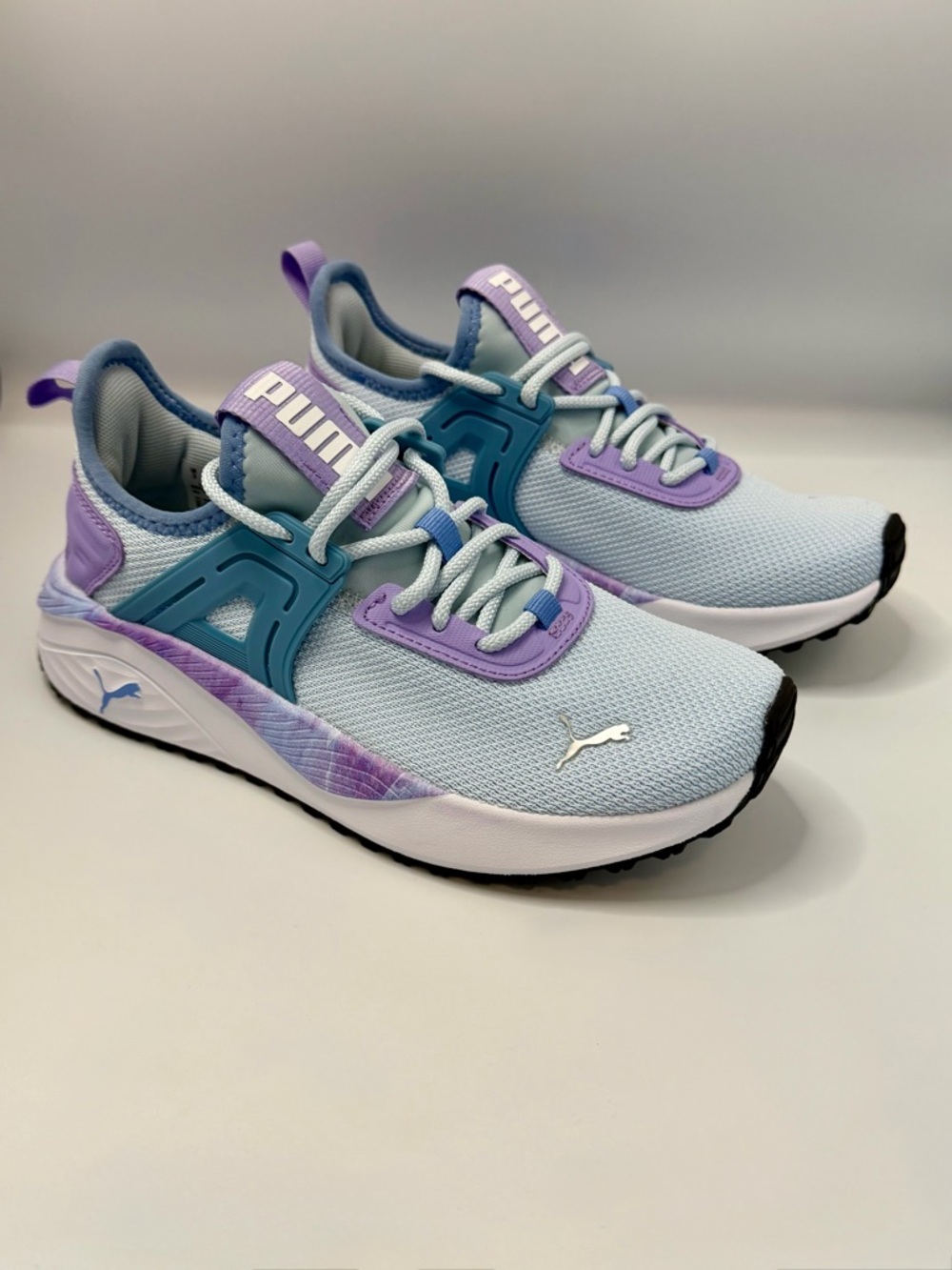 Puma Pacer 23 Light Blue & Lavender Athletic Sneakers Big Kids (Girls) Size 4